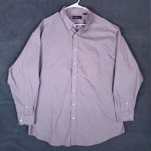 Roundtree Yorke Travel Smart Men's Shirt 3XT Button Long Sleeve Easy Care Plaid